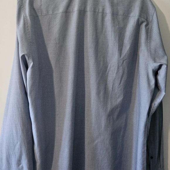 CALVIN KLEIN mens long sleeve dress shirt SIZE LARGE SLIM FIT color BLUE ... - Picture 2 of 9